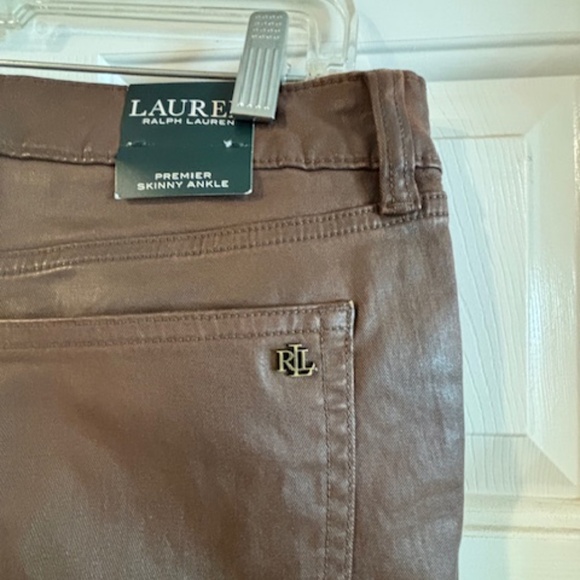 Ralph Lauren (NWT) Jeans Brown- Premier skinny ankle- SZ 4 - Picture 3 of 6